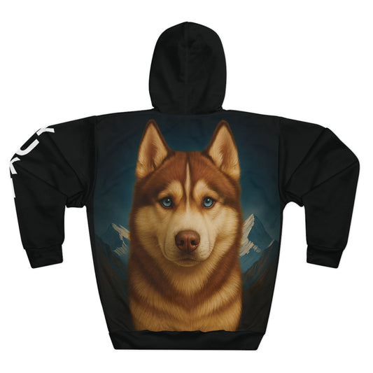 Husky Design Unisex Pullover Hoodie - Cozy Gift for Dog Lovers, Wilderness Apparel, Casual Style, Unique Pet Hoodie
